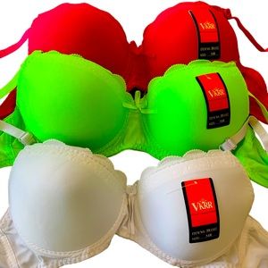 3 pack underwire bras.  NWT. Various sizes.